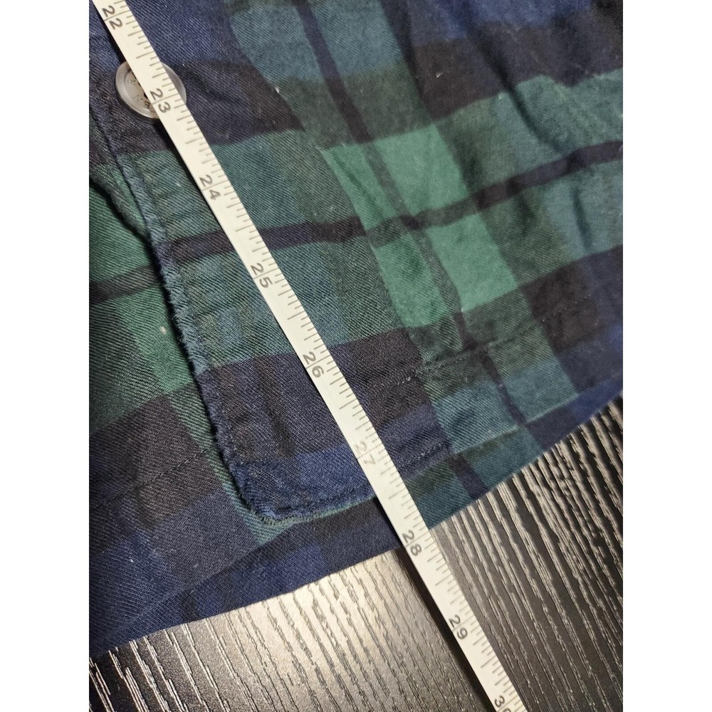 Polo Ralph Lauren Sleepwear‎ shirt Button down green blue plaid size M medium - Picture 8 of 8